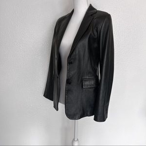 Vintage Wilson’s Leather “les jours” black leather blazer jacket